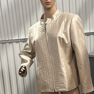 Doncaster Cream Leather Bomber Jacket